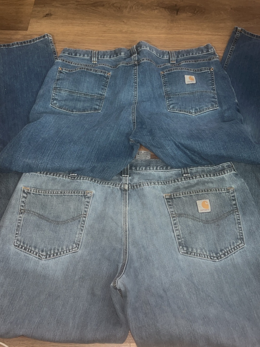 Carhartt Men’s Relaxed Jeans in Dark and Light Blue